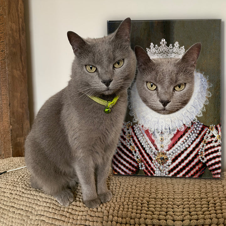 Custom Ruby Queen Pet Portrait Canvas - Oarse