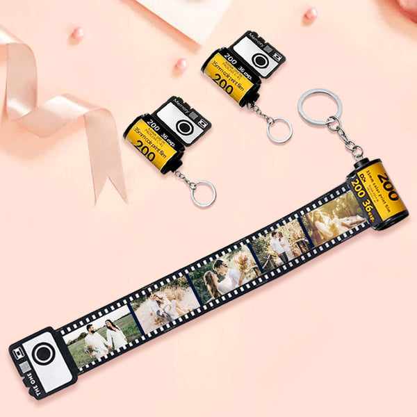 Custom Film Roll Keychain, Photo Roll Keychain For Couple and Family - Oarse