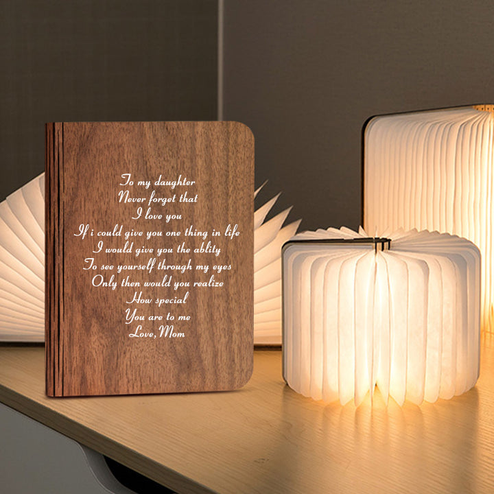 Custom Wooden Engraved Name Book Light - Oarse