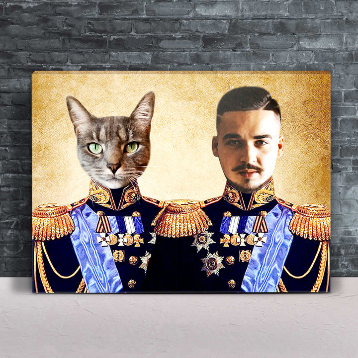 The Brothers In Arms Pet Military Portraits, Custom Pet And Owner Painting - Oarse