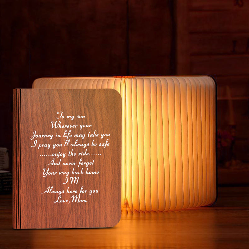 Custom Wooden Engraved Name Book Light - Oarse