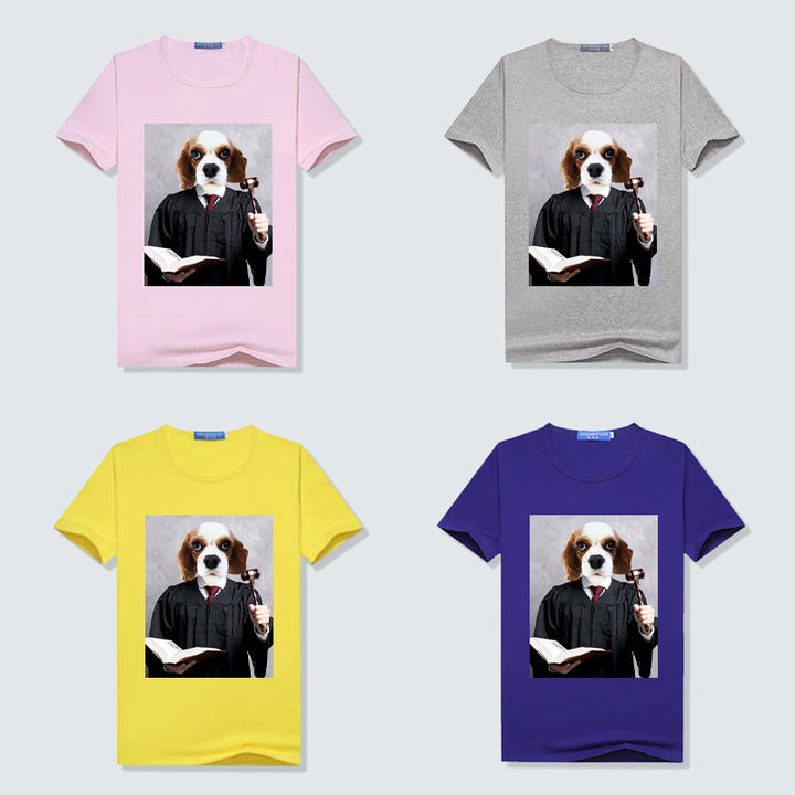 The Lawyer Custom Pet Face Women T Shirt - Oarse