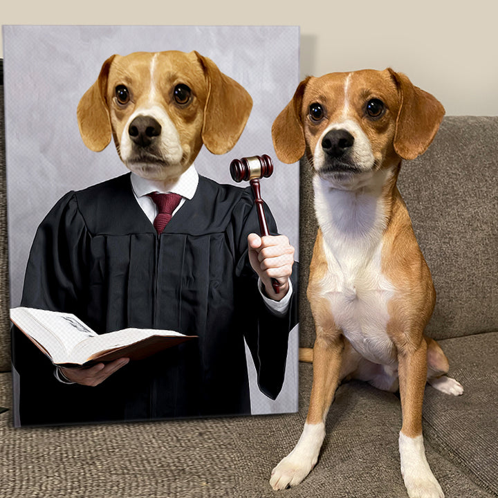 Personalized The Lawyer Pet Portrait - Oarse