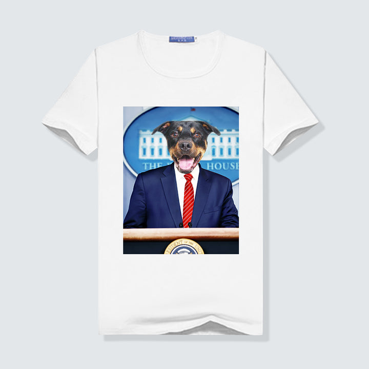 The President Portrait Custom Pet Face Women T Shirt - Oarse
