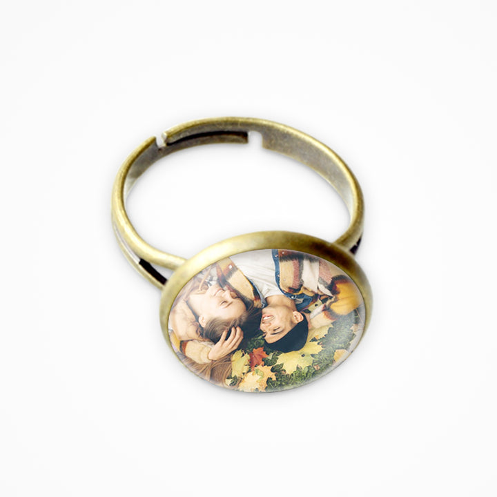 Personalized Photo Ring Ring With Photo Inside - Oarse